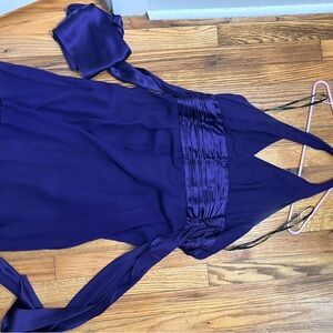 Elegant Purple Halter Dress